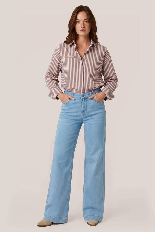 Mart Visser X Caroline Tensen gestreepte blouse bruin