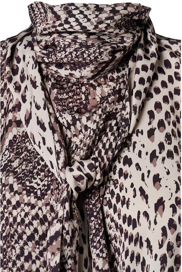 Mart Visser X Caroline Tensen midi blousejurk met dierenprint beige - Foto 2