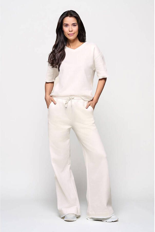 Mart Visser X Caroline Tensen wide leg high waist casual broek ecru