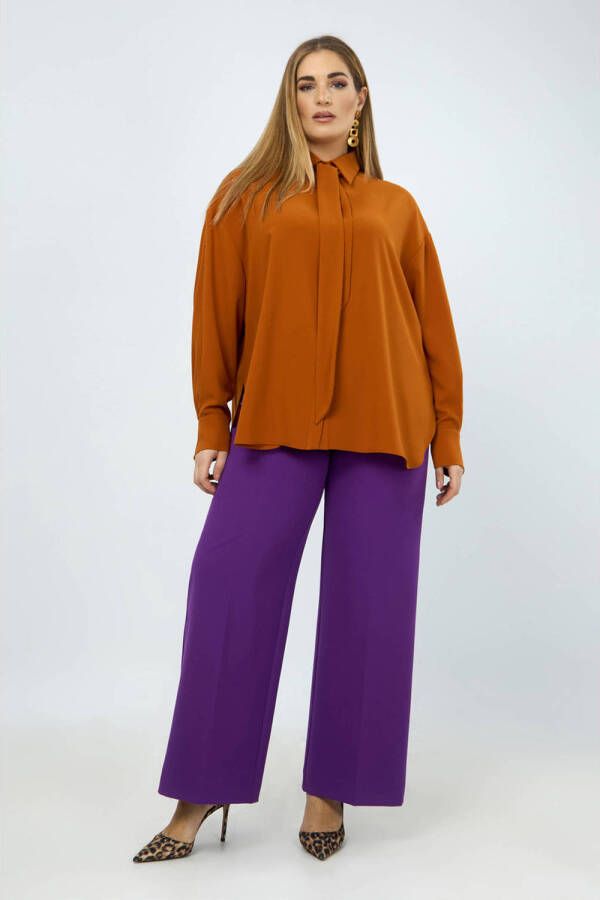 Mat Fashion blouse oranje