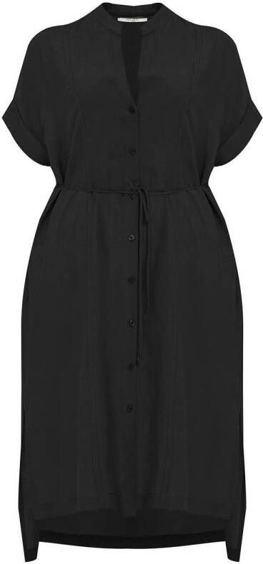 Mat Fashion jurk met ceintuur zwart
