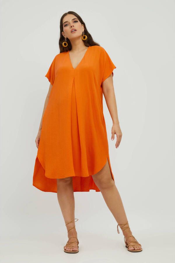 Mat Fashion jurk oranje