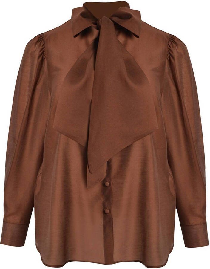 Mat Fashion blouse bruin