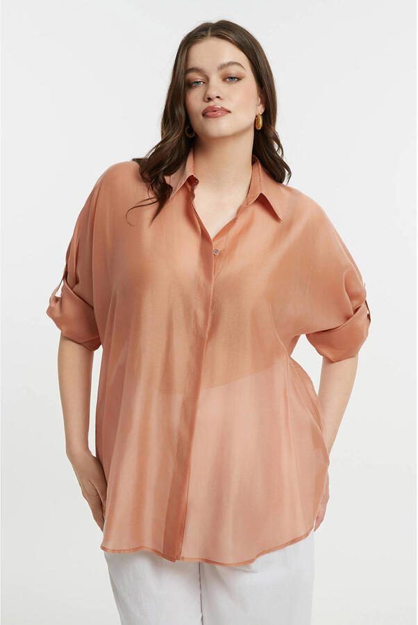 Mat Fashion blouse lichtroze