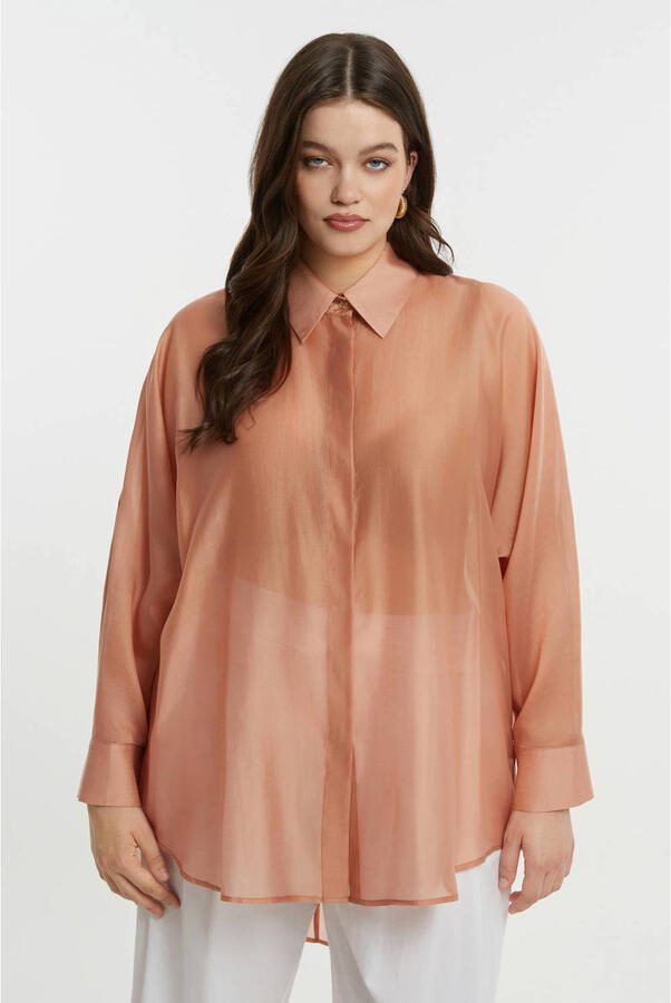 Mat Fashion blouse lichtroze - Foto 2