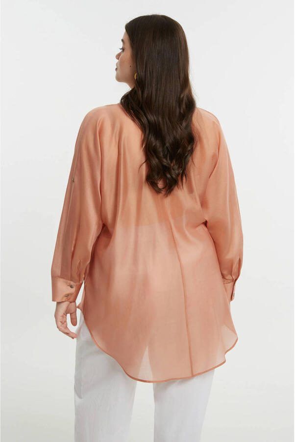 Mat Fashion blouse lichtroze - Foto 3