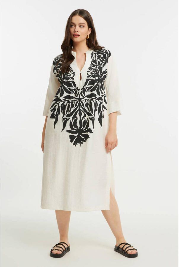 Mat Fashion gebloemde zomerjurk wit - Foto 2