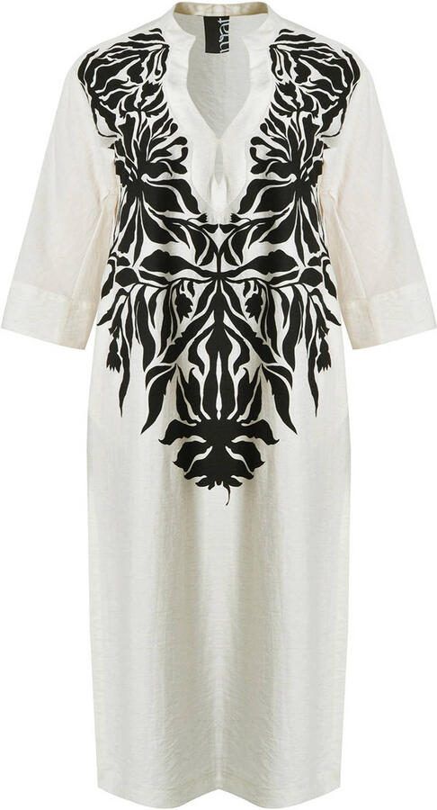 Mat Fashion gebloemde zomerjurk wit - Foto 3