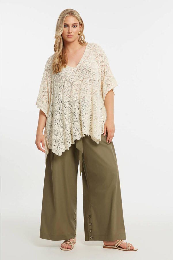 Mat Fashion kanten top ecru