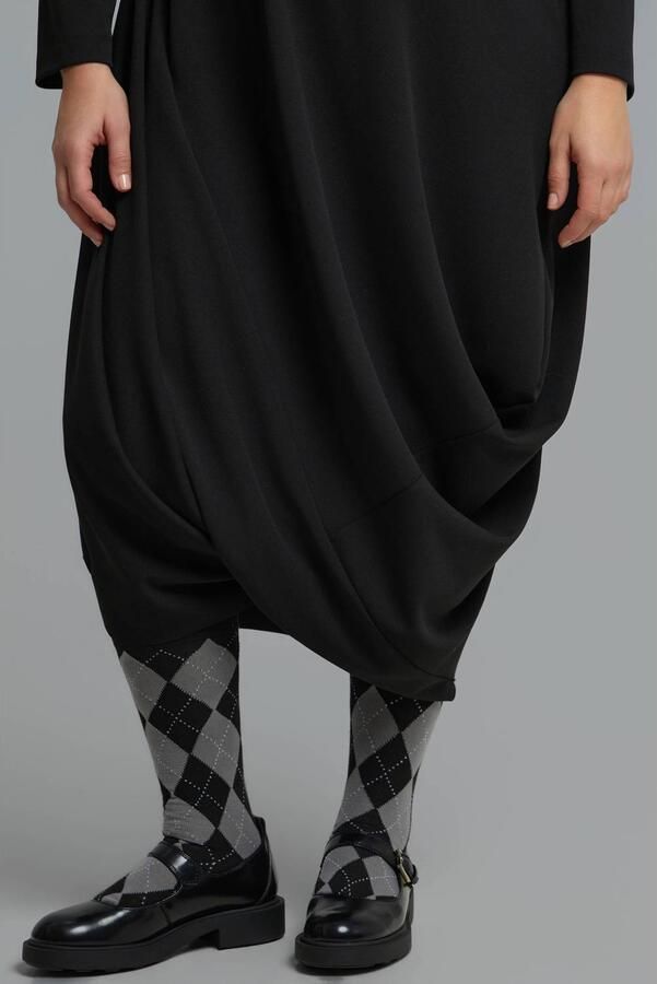Mat Fashion Plus Size asymmetrische maxi jurk zwart