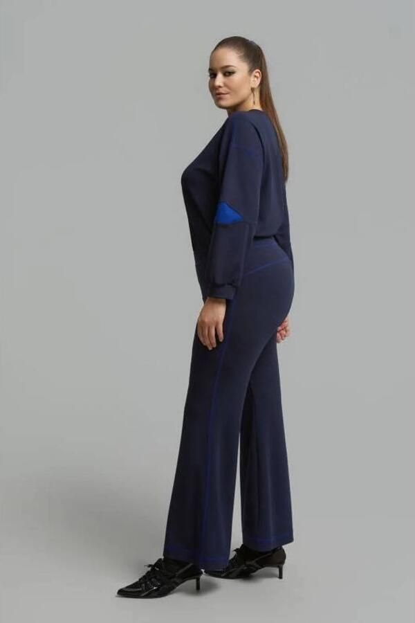 Mat Fashion Plus Size flared tregging donkerblauw - Foto 3
