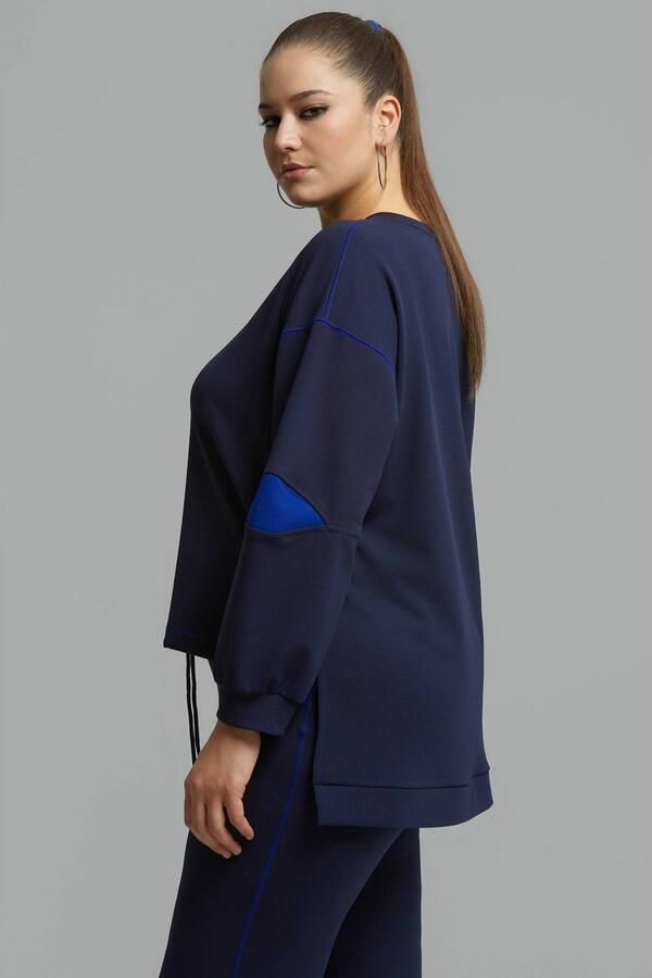 Mat Fashion Plus Size top donkerblauw - Foto 3