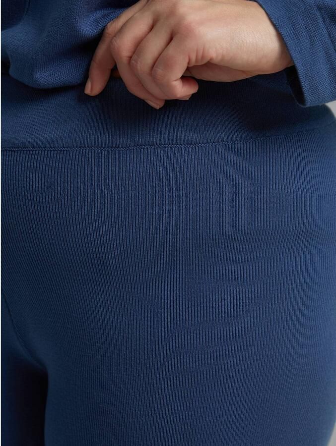 Mat Fashion Plus Size wide leg cropped culotte blauw - Foto 2