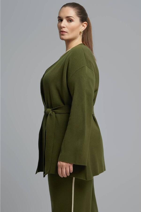 Mat Fashion Plus Size wikkelvest donkergroen - Foto 2