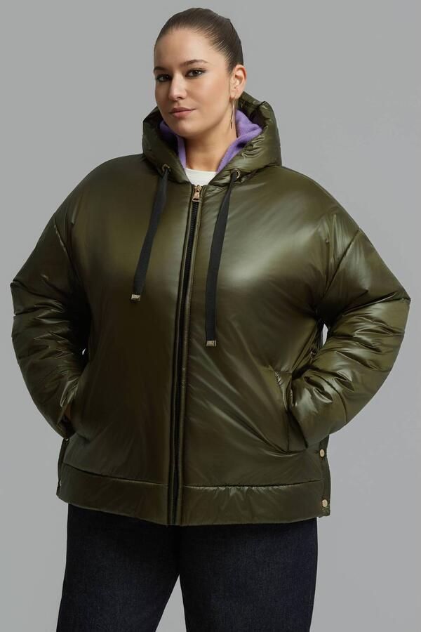 Mat Fashion Plus Size winterjas donkergroen