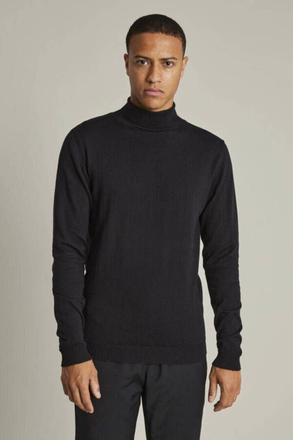 Matinique fijngebreide coltrui MAparcusman van biologisch katoen black - Foto 3