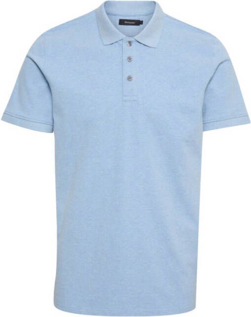 Matinique gemêleerde regular fit polo MApoleo lichtblauw