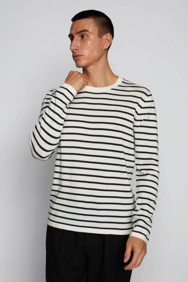 Matinique Gebreide pullover met streepmotief model 'lennon'
