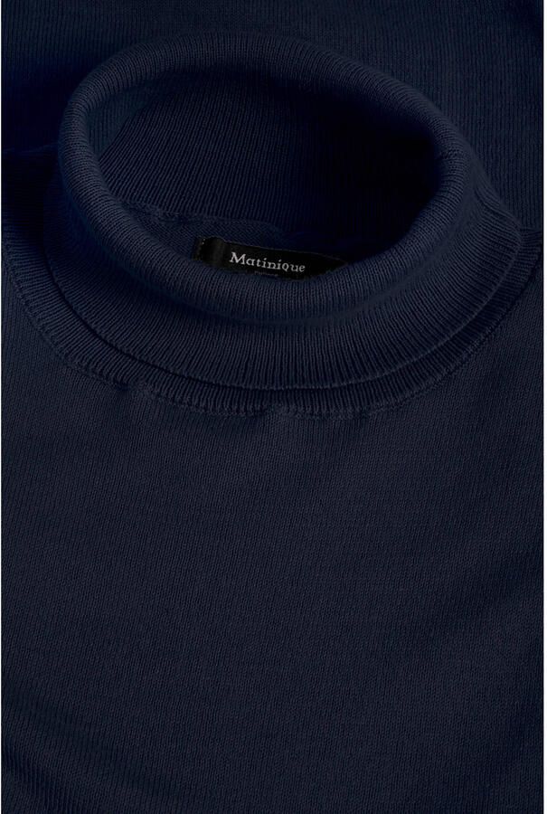 Matinique fijngebreide coltrui MAparcusman van biologisch katoen dark navy