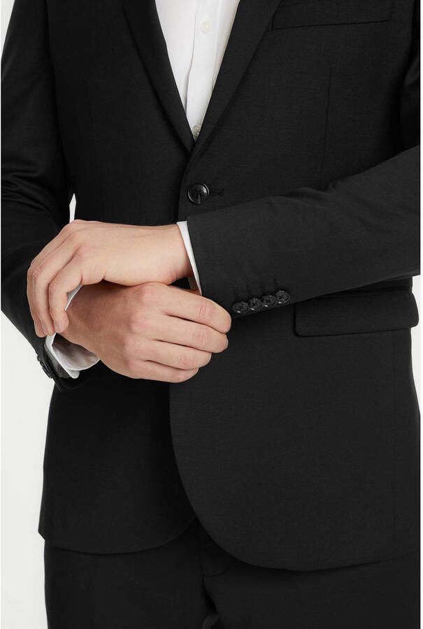 Matinique Slim fit 2-knoops colbert met stretch model 'George'