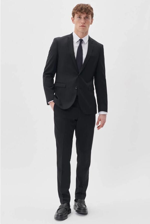 Matinique Slim fit 2-knoops colbert met stretch model 'George'