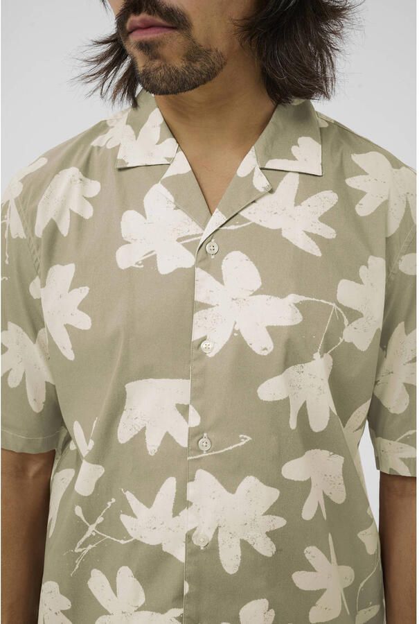 Matinique katoenen regular fit overhemd met print groen - Foto 2