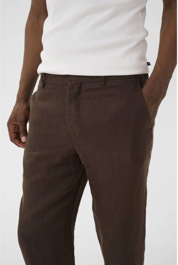Matinique linnen pantalon chocoladebruin - Foto 3