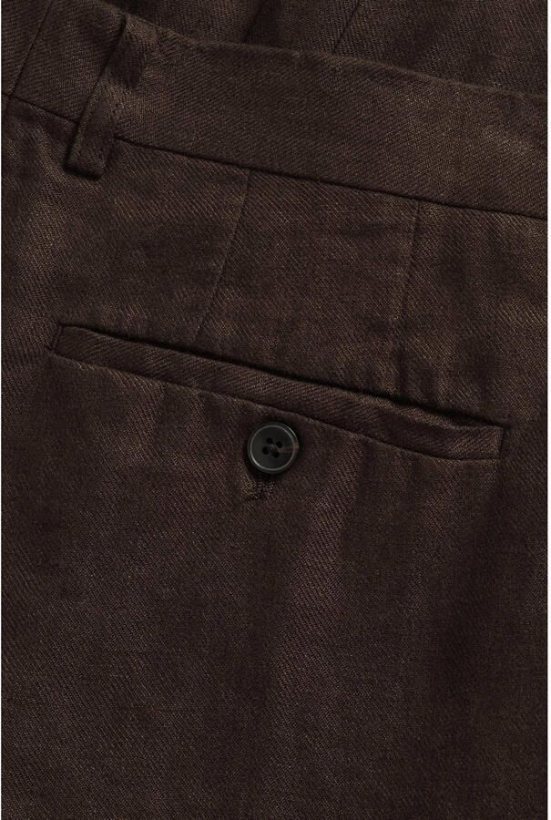 Matinique linnen pantalon chocoladebruin - Foto 2