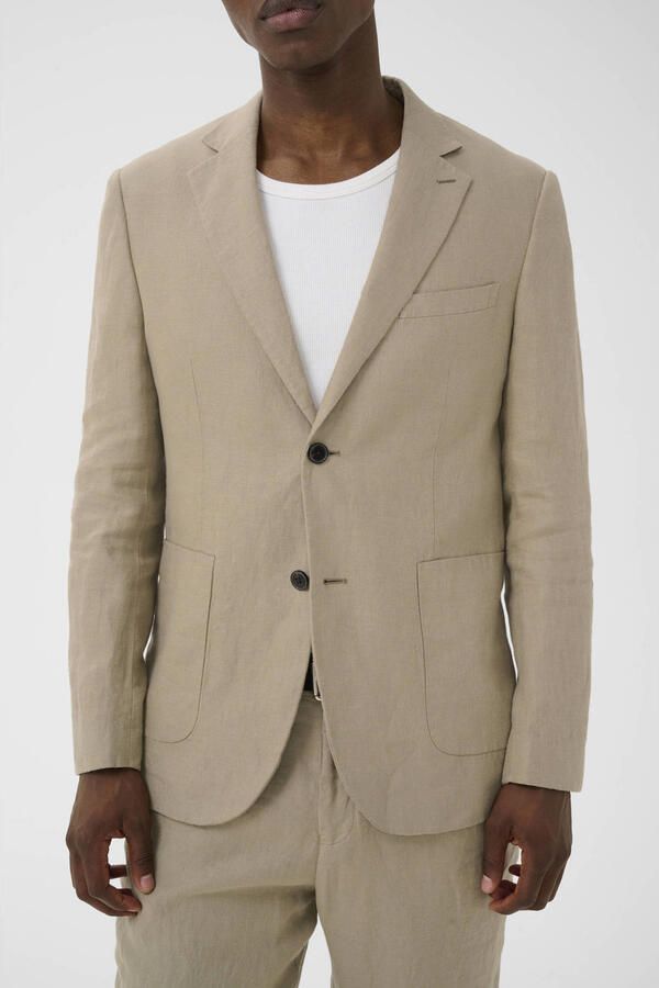 Matinique linnen regular fit colbert beige