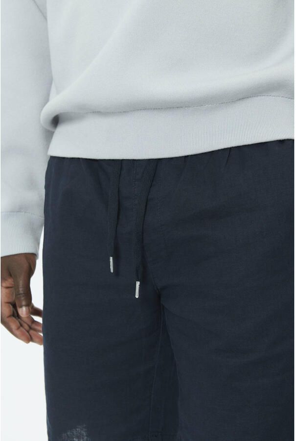 Matinique Korte straight fit broek van een mix van linnen en katoen model 'Barton' - Foto 3