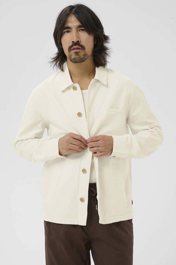 Matinique overshirt met linnen ecru