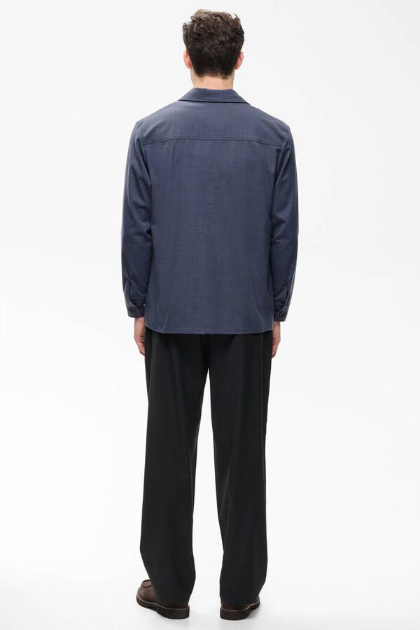Matinique regular fit overshirt blauw - Foto 3