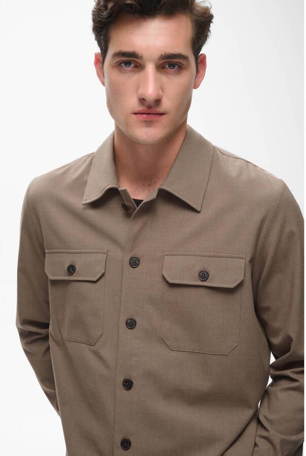 Matinique regular fit overshirt bruin - Foto 2