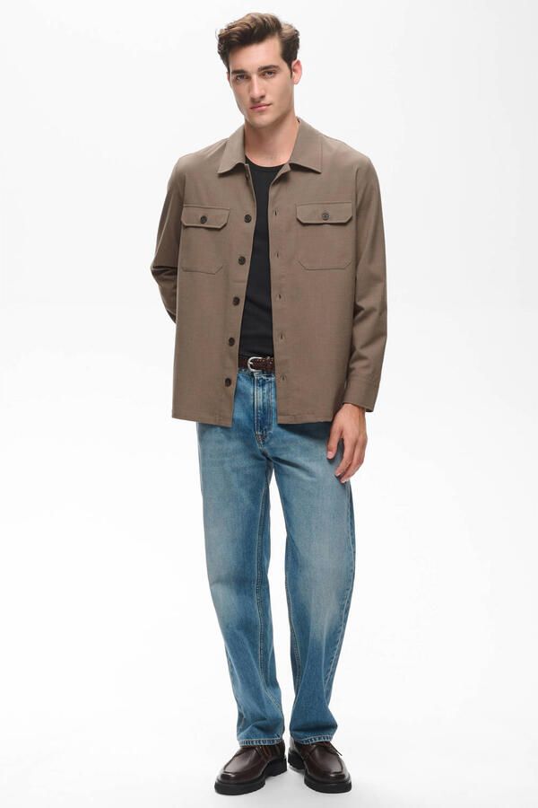 Matinique regular fit overshirt bruin - Foto 3
