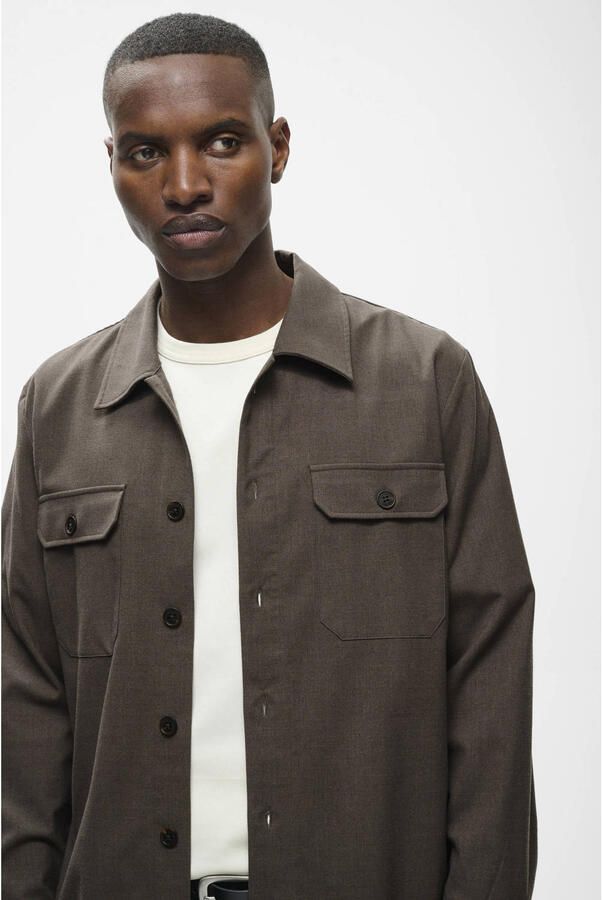 Matinique regular fit overshirt donkerbruin - Foto 2