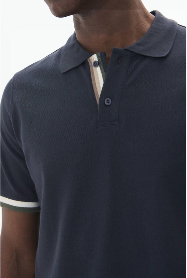 MATINIQUE Heren Polo's & T-shirts Mascout Polo Stripe Donkerblauw - Foto 5