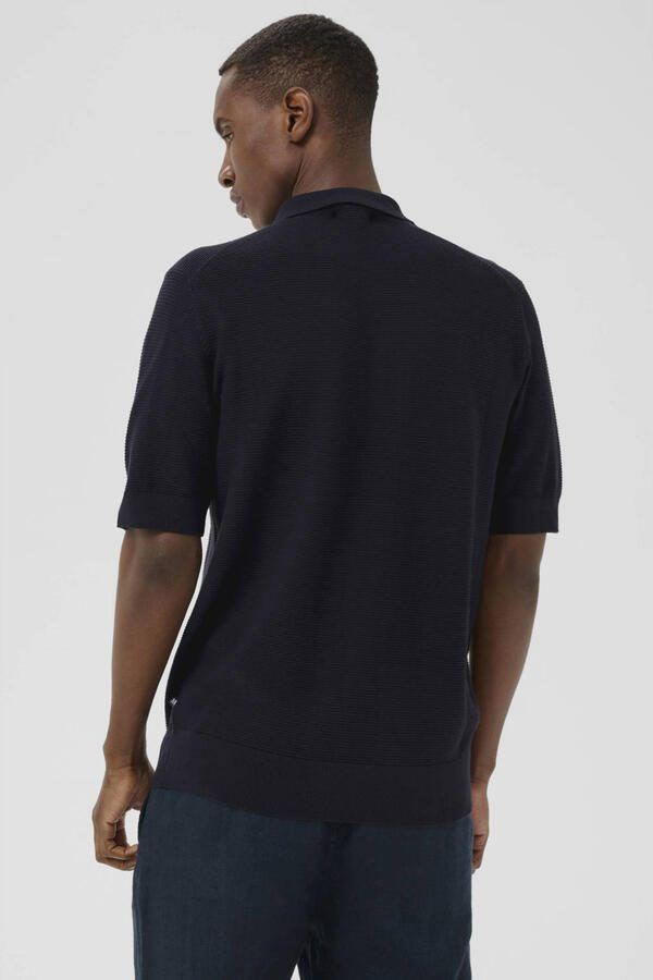 Matinique regular polo met ingebreid patroon donkerblauw - Foto 3