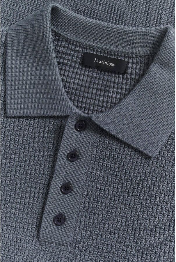 Matinique trui met wol met ingebreid patroon grijsblauw - Foto 5