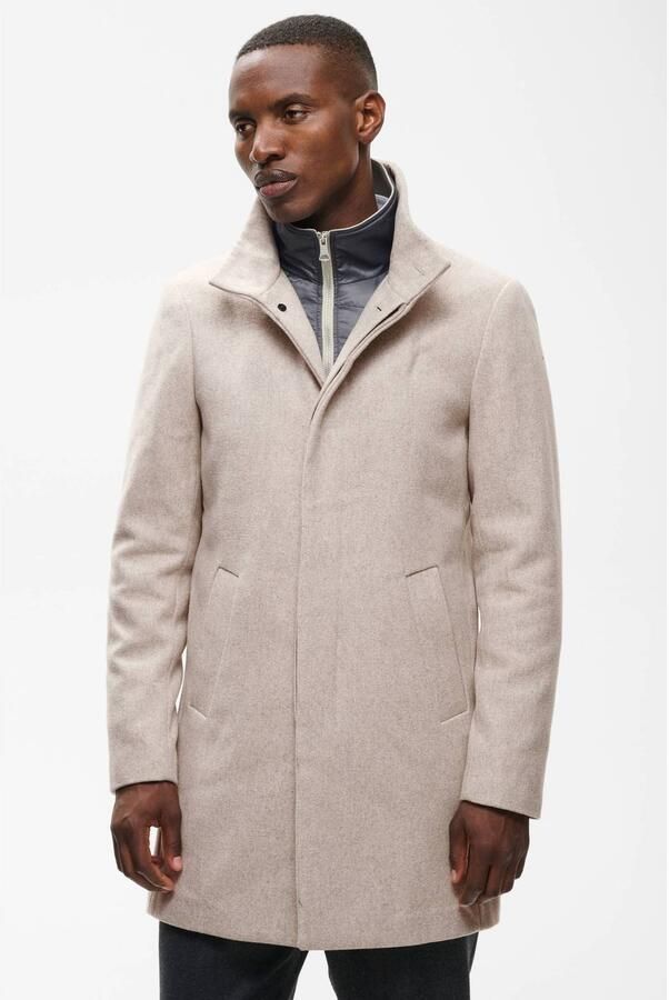 Matinique Regular fit lange jas van katoenmix met viscose