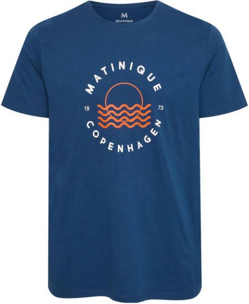 Matinique T-shirt MAjermane met printopdruk navy peony