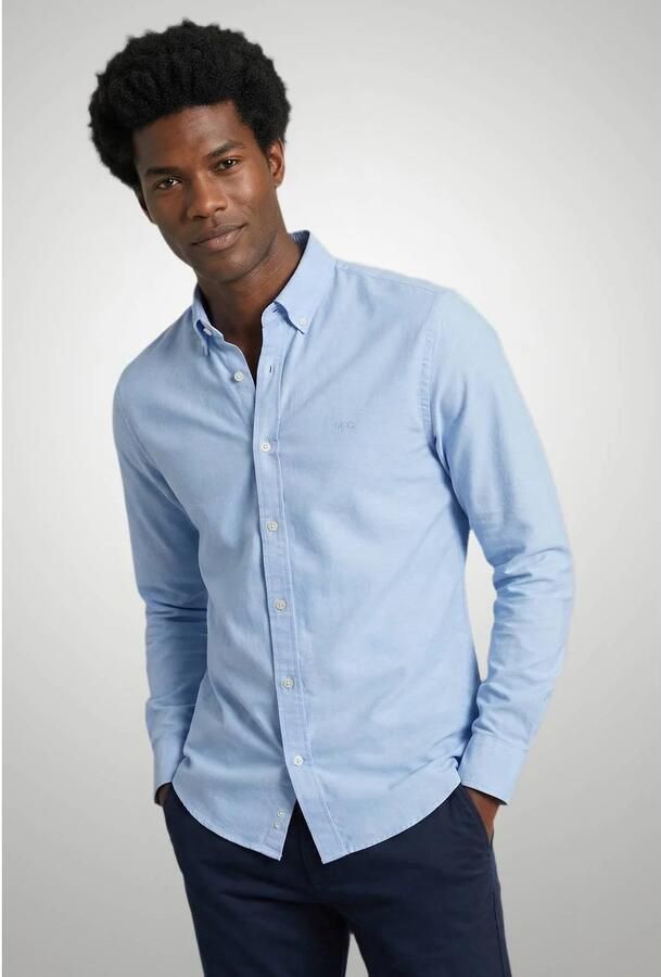 McGregor regular fit oxford zakelijk overhemd light blue
