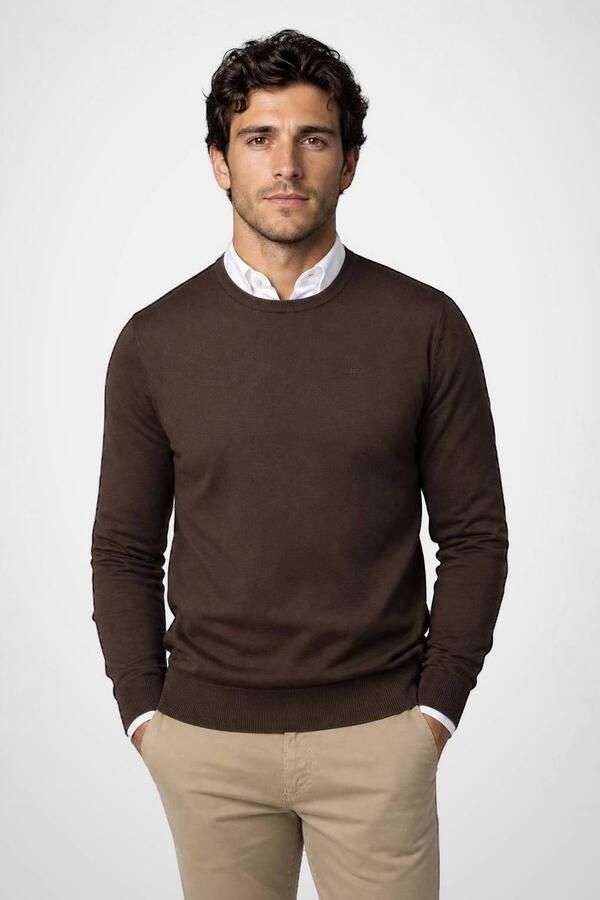 McGregor regular fit trui chocolate brown