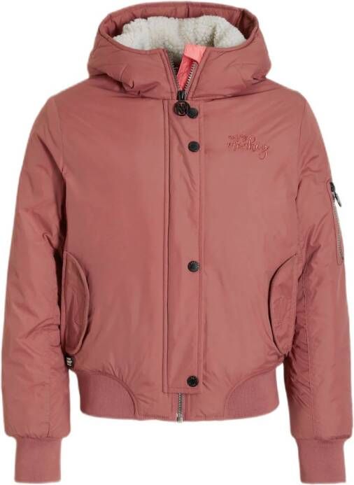 Me & My Monkey bomberjack Nena roze Jas Meisjes Nylon Capuchon Effen 140