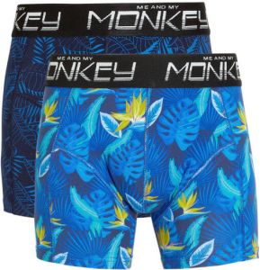 Me & My Monkey boxershort set van 2 kobalt