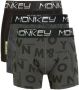 Me & My Monkey boxershort set van 3 zwart army Jongens Stretchkatoen 104 - Thumbnail 1