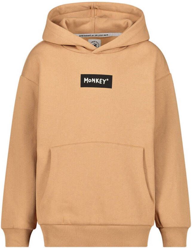 Me & My Monkey hoodie met logo zand Sweater Beige Sweat (duurzaam) Capuchon 116