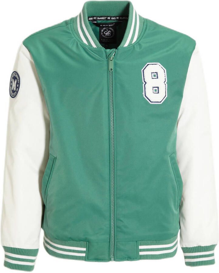 Me & My Monkey baseball jacket Paul groen Jas Jongens Polyester Ronde hals 140
