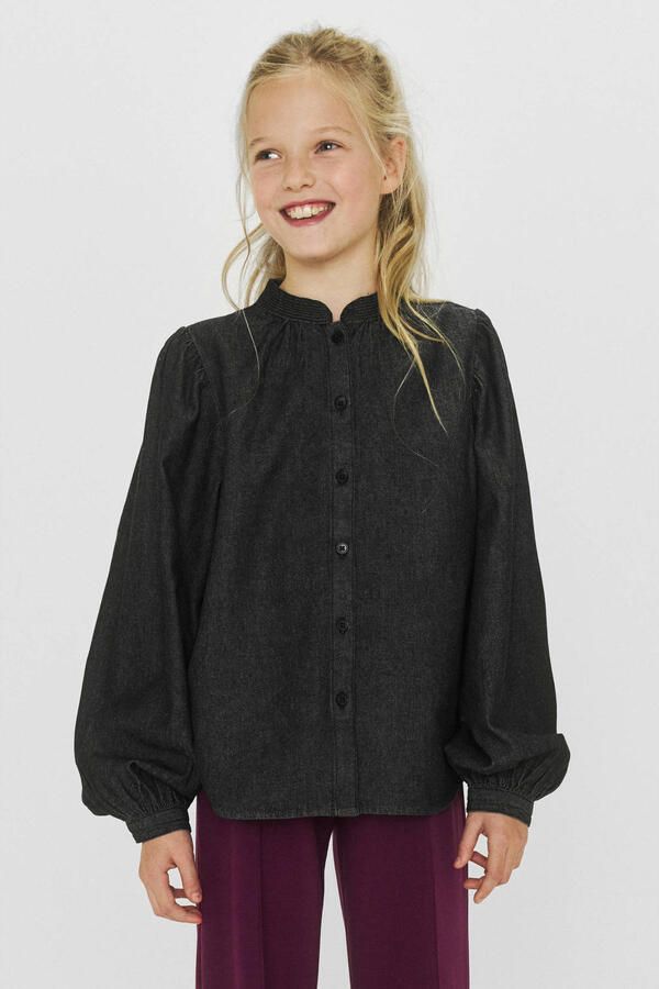 Me & My Monkey blouse Robin chambray grijs - Foto 3