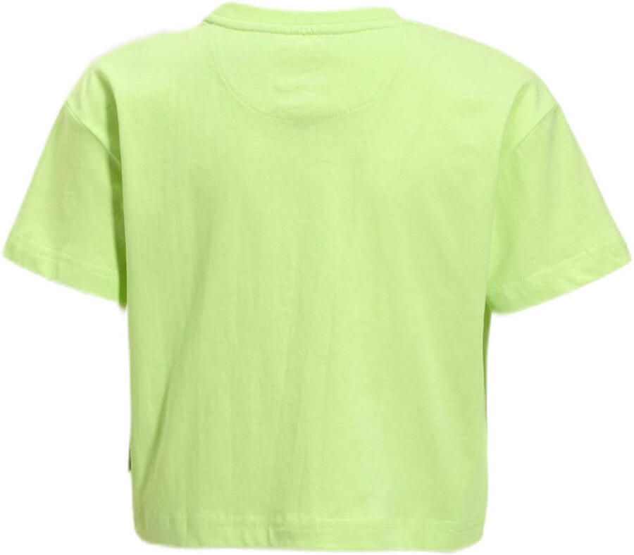 Me & My Monkey boxy T-shirt met printopdruk limegroen