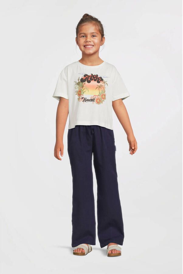 Me & My Monkey boxy T-shirt met printopdruk wit - Foto 3